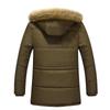 Winter Men's Cotton Padded Clothing Mid-Length Coat Men's Thickened Hooded Plus Size