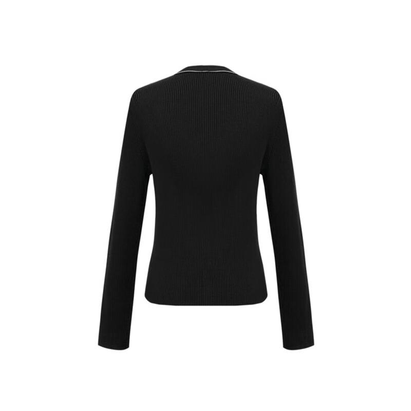 EP YAYING Silk Merino Wool Faux Two-Piece Knit Sweater