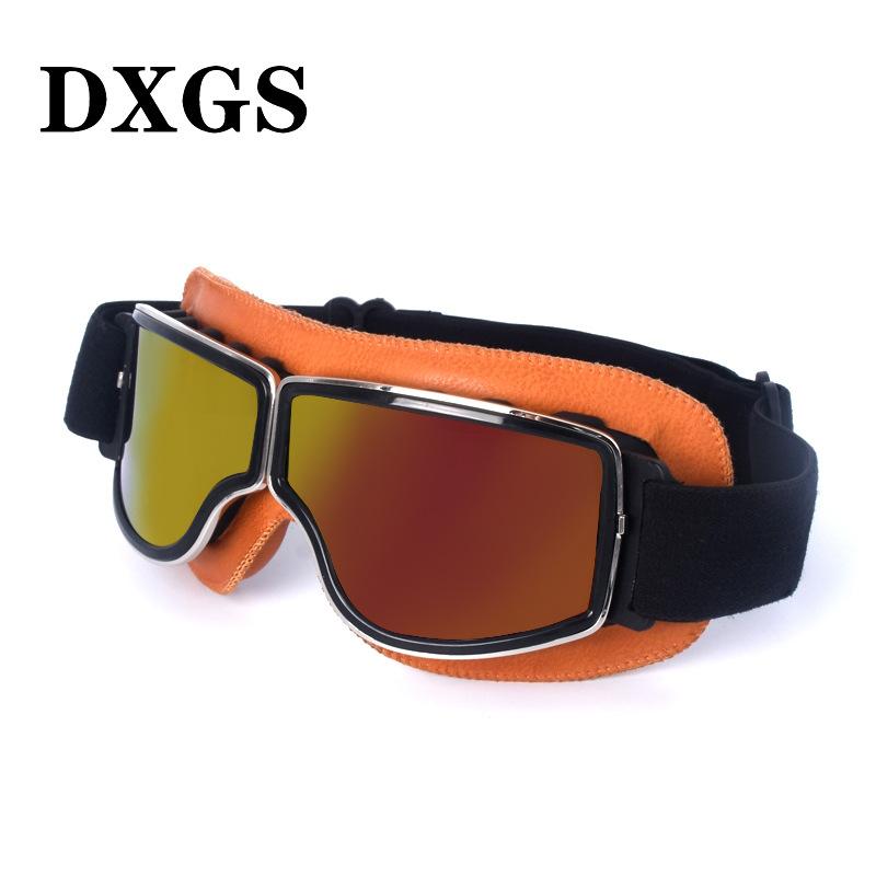 Lenses Windproof Glasses Outdoor Motorcycle Protective Glasses Vintage Helmet Sports Riding Goggles