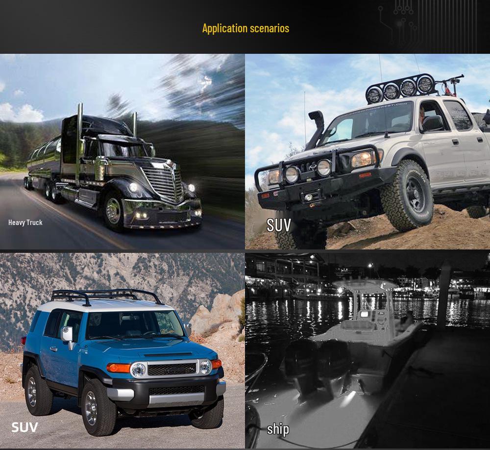 7-Inch High-Brightness Off-road Spotlight: Cross-border Tank Wrangler Edition