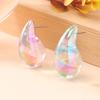 Punk Big Waterdrop Acrylic UV AB Dazzling Illusory Smooth Stud Earrings for Women Hyperbole Geometry Party Jewelry Gift