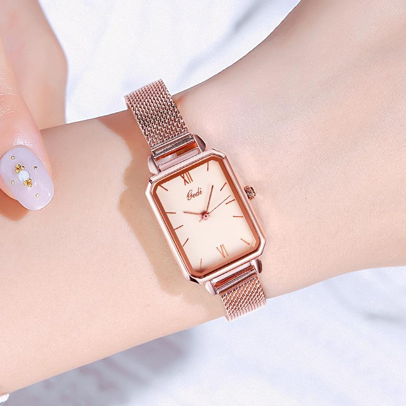 Fashion Trend Mori Small Fresh Casual Retro Square Ladies Quartz Watch