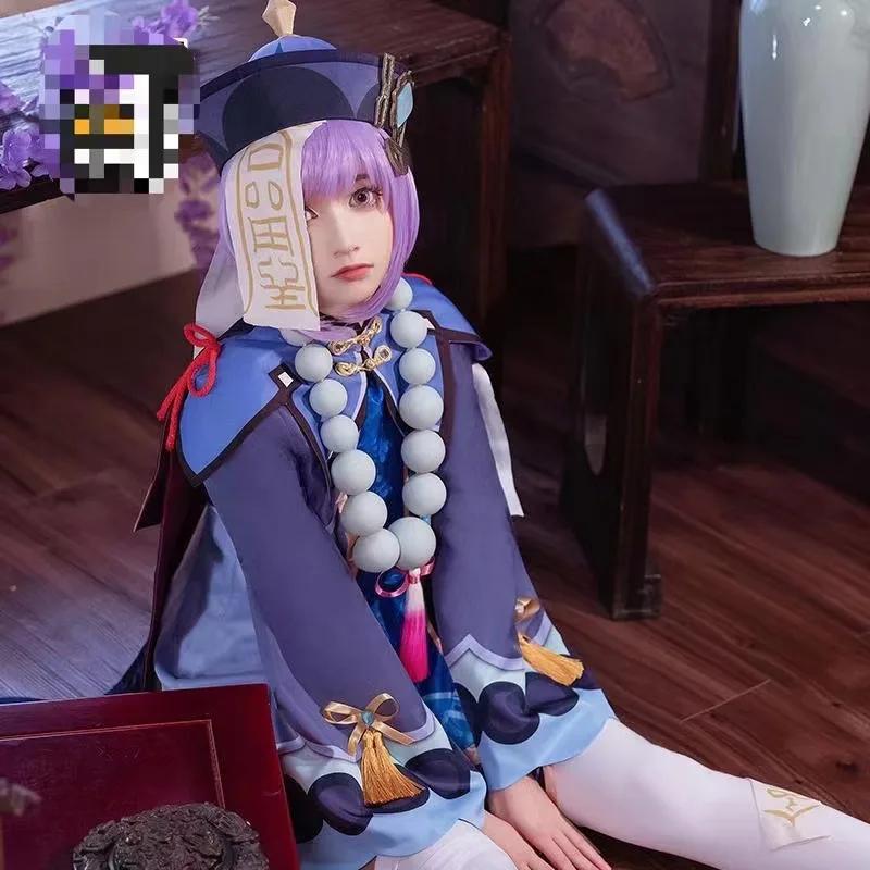 Game   Project Qiqi Cosplay Costumes Anime Figure Vestido Zombie Girl Dress Halloween Costumes for Women Suit Wig