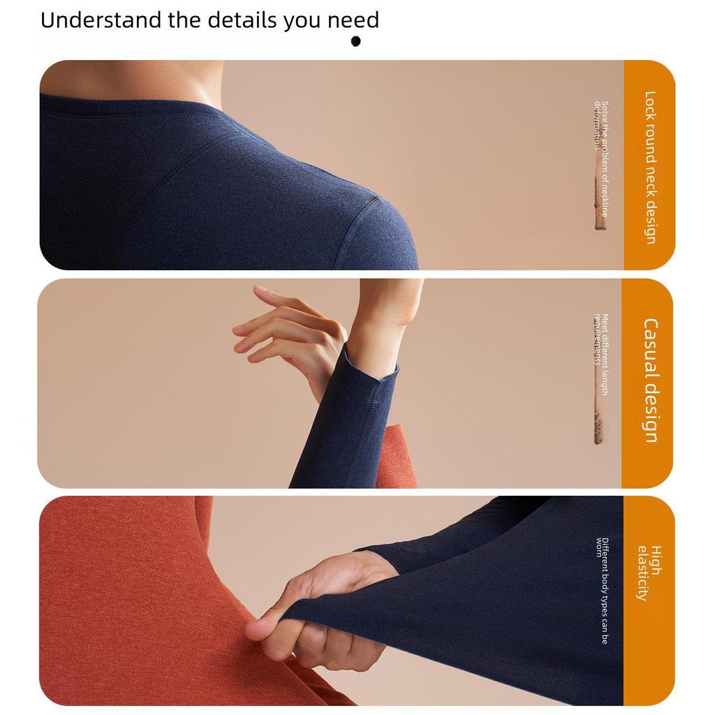 Juyitang Herren Schwarz & Gold Thermounterwäsche-Anzug - Doppelseitig gebürstetes nahtloses Design für Herbst & Winter