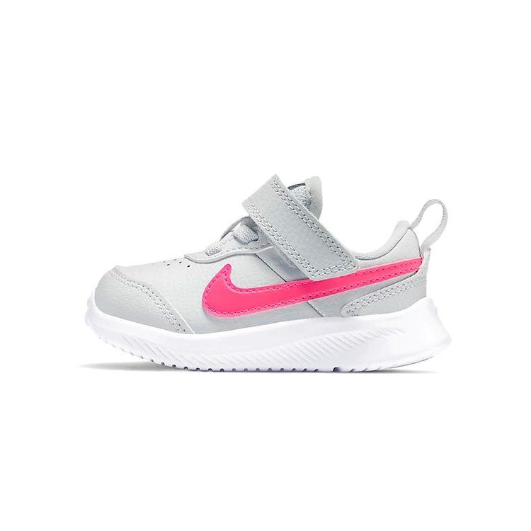 Nike Varsity Leather Low Top Sports Casual Shoes Gray Pink Infant And Toddler CN9397-002