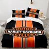 Harley-davidson Motorcycle Artwork 3PCS Bedding set,Ideal for 1pc Duvet Cover And 2pcs Pillowcases Perfect for Fan gift,Ideal for Bedroom, Dormitory