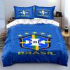 Brazil Soccer Crest Pattern. Bedding Sets Duvet Cover Sets Duvet Covers Pillowcases(1 * Duvet Cover 2 * Pillowcases Without Duvet Insert)