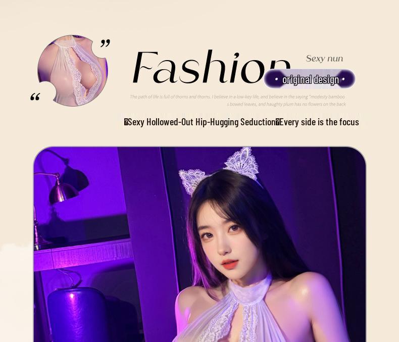 Sexy Lingerie A-line High Waist Lace Bodycon Pencil Skirt for Women 