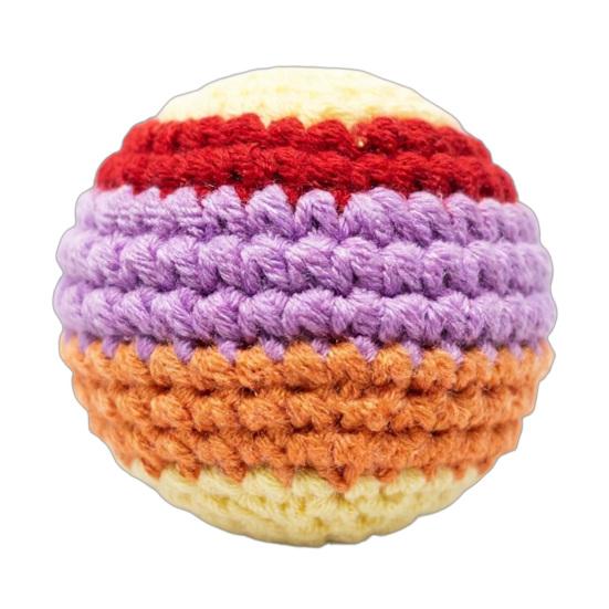 Handmade Knitted Footbag Sack, Outdoor Play Multicolored Crochet Bag Woven Kickball Toy, Colorful Juggling Balls for Kids, Adults,