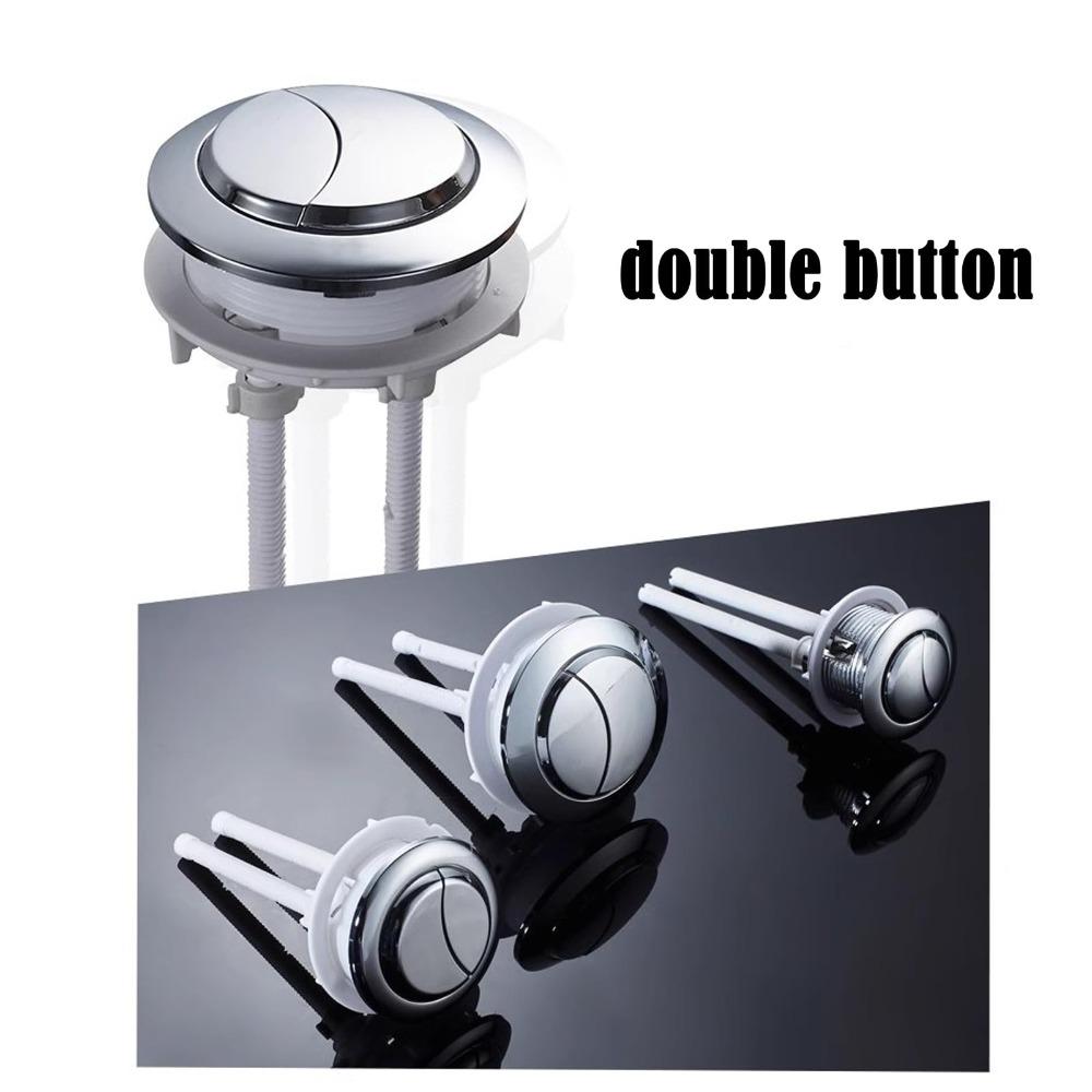 1pc ABS Toilet Water Tank Button Round Valve Toilet Flusher Dual Push Flushing Button  Closestool
