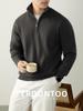Light Luxury Wool-Blend Zipper Stand Collar Sweater - Thick, Warm, Business Casual Knitwear for Autumn/Winter