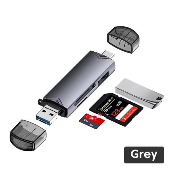 

Картридер 6 в 1 USB3.0 на Type C Micro USB Универсальный OTG-адаптер Многофункциональный адаптер SD TF Высокоскоростная передача