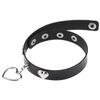 Punk Heart Rivet Choker, Heart Shape Rivet PU Leather Clavicle Neck Collar