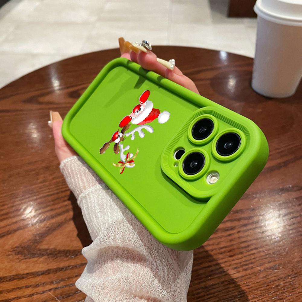 N101 Merry Christmas Art Soft Angel Eyes Phone Cases for iPhone 16 15 14 13 11 Pro Max 8 7 6s Plus 12 Mini XR XS Max SE Shockproof Cover