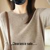 Herbst Winter Damen Koreanischer Stil Wolle Kaschmir Pullover - Rundhalsausschnitt, Kurz, Lockere Passform