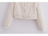 2024 Summer Women's Solid Color Textured Short Pilot Jacket