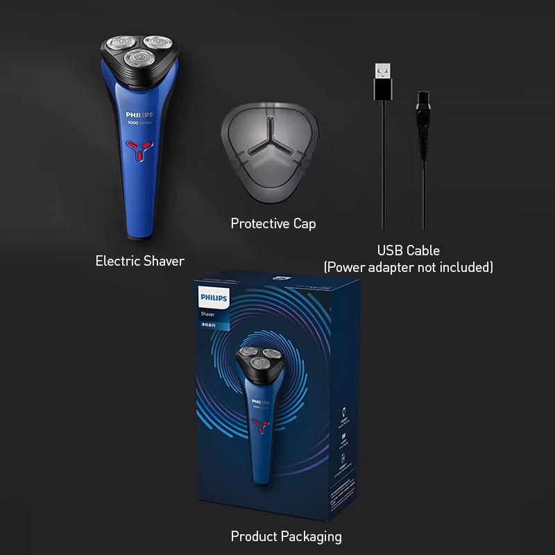 Philips Electric Shaver Mini Whirlwind Upgraded Imported 3 Blade Full Body Waterproof and Clean Shaver S1125 [1 Hour Fast Charging]