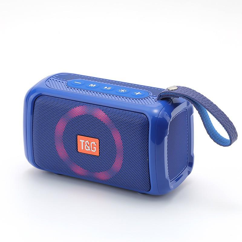 

Водонепроницаемая Bluetooth-колонка TG193: Уличный светодиодный светильник, совместимый с мобильными устройствами и автомобилем, сабвуфер со слотом для карты. синий