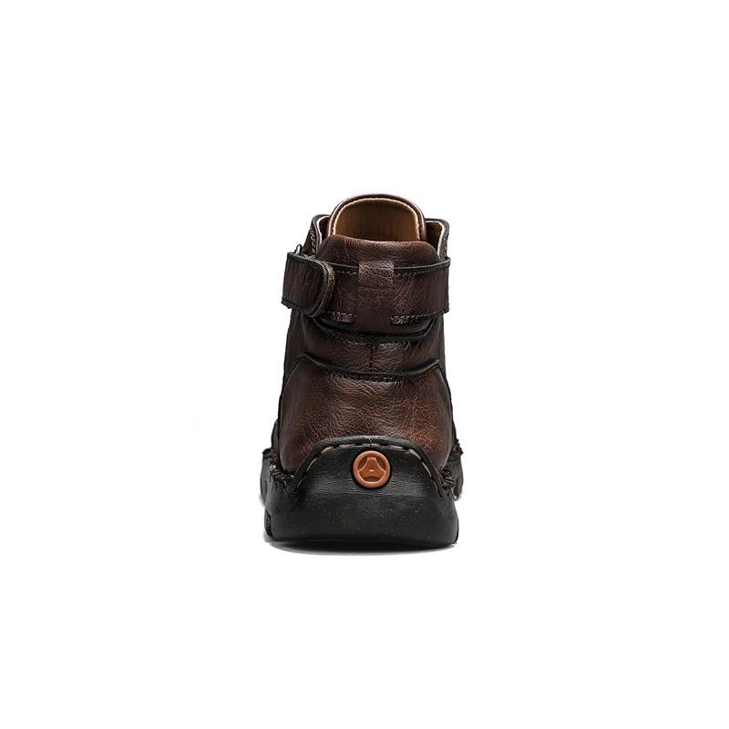 Mens Handmade Boots Pattern Leather Comfy Soft Sock Ankle Boots Autumn /Winter Men Boots Men Winter Boots