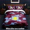 Aston Villa Football Design Bed Bedding Set 1 Duvet Cover + 2 Pillowcases Soft Breathable Household Bed Linens