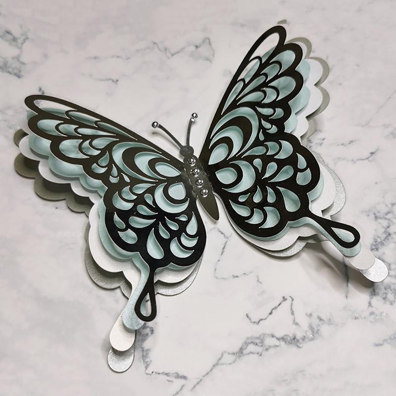 Four-layer for Butterfly Metal Cutting Dies Handmade Stencil Mold Embossing Pattern for Children Adults DIY Crafts Proje