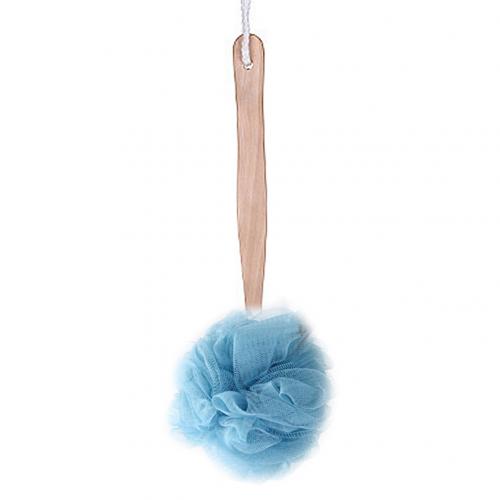 

Wooden Long Handle Bath Brush Soft Nylon Mesh Back Scrubber Shower Body Cleaner Sponges Brushe Bathing Ball синій