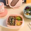 1 Stück isolierte Bento-Box mit Fächern, auslaufsichere Kunststoff-Lunchbox für Schule, Arbeit, mikrowellengeeignet, leicht zu reinigendes Material