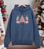 Merry Christmas Beautiful Trees Print Man Hoody Multicolor Pocket Hoodies Casual Fleece Hoodie Comfortable Hip Hop Pullovers