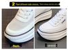 2026 Women's Wedge Platform Thick Sole Casual Shoes - Height-Boosting, All-Season White Flats with Extra Velvet
