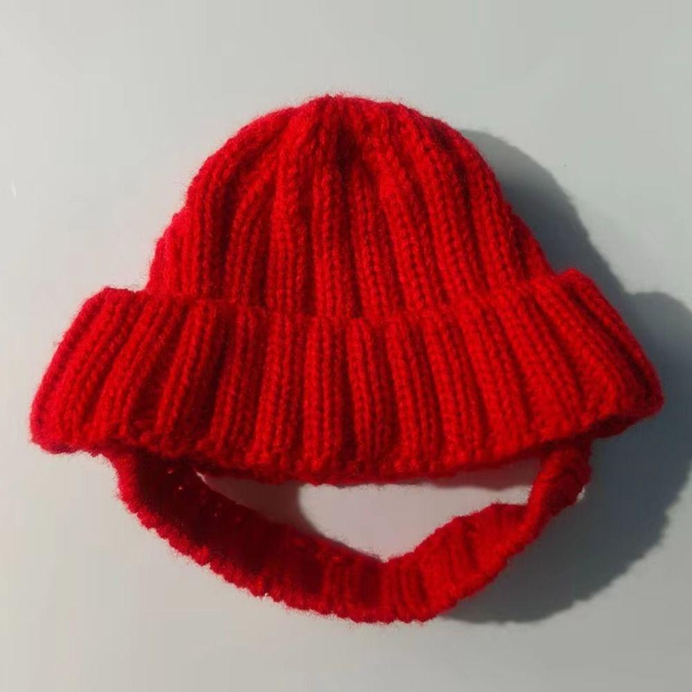 Windproof Warm Dog Beanie Playful Dog Design Pet Headwear Fashionable Winter Dog Cap  Small Dogs