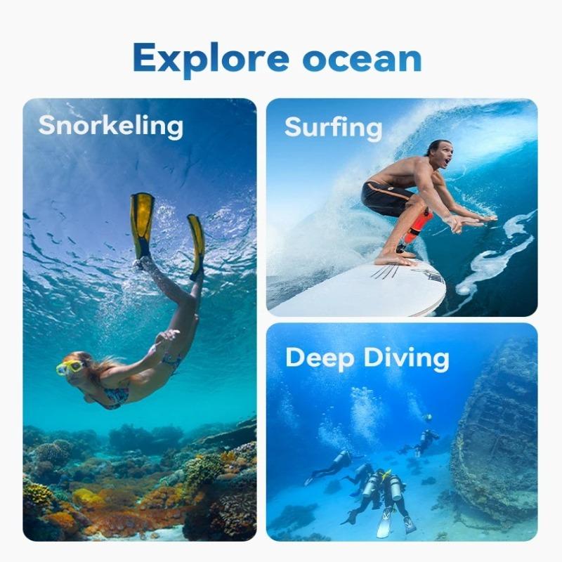 Waterproof Case for DJI Osmo Action 6 Waterproof Housing Sports Action Camera Diving Protective Case Cold Shoe Expansion 70Meter
