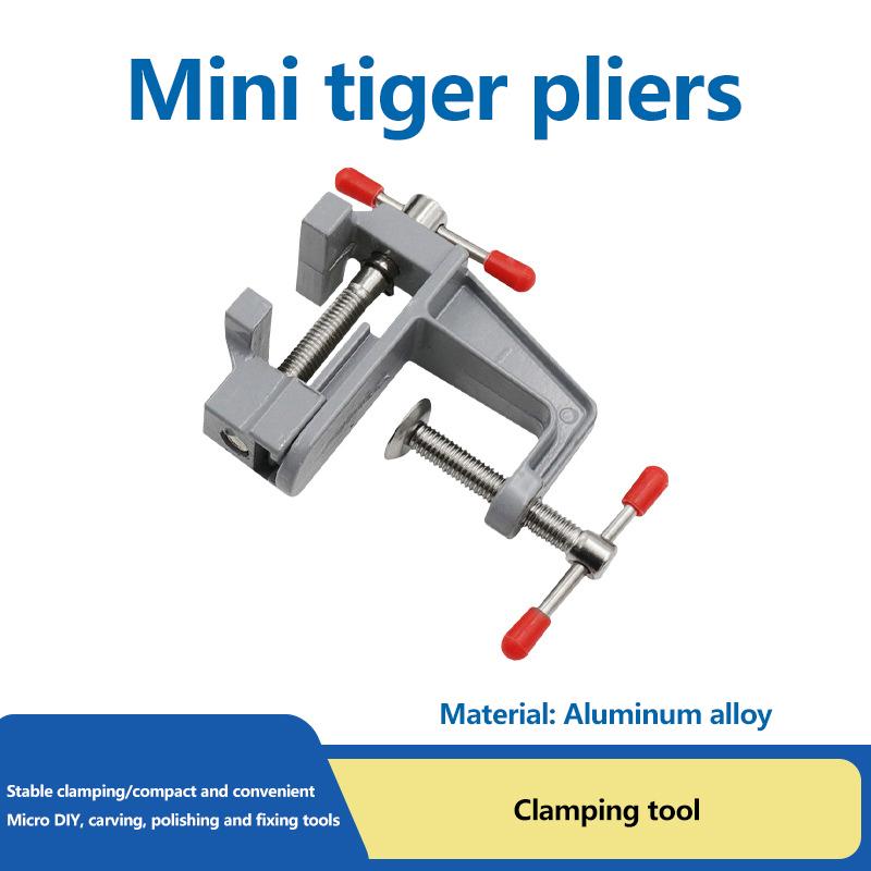 Mini Aluminum Alloy Tiger Pliers Ultra Lightweight Stable Clamping Portable Plier for Home DIY School Craft Projects Student Use