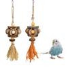 Pet Bird Chew Toy Natural Corn Bracts Fruit Wood for Cockatiel Conure Cockatoos Teeth Grinding Perfect for Cage Bird