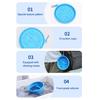 Foldable Pet Bowl Portable Slow Feeder Bowl with Suction Cups Non-Slip Silicone Collapsible
