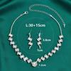 Claw Chain Rhinestone Jewelry Set Crystal Necklace Wedding Party Earrings  Banquet
