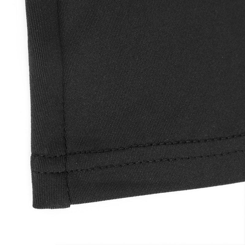 New Women's High Waist Black Straight Wide Leg Pants, Polyester Blend Patchwork Lightweight Trousers for Office & Street Fashion