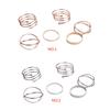 6 Pieces Girls Ring Set Adjustable Joint Jewellery Alloy Opening Decoration Elegant Rings Accessories for Birthday Party
