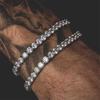 Men's Luxury Zircon Rhinestone Bracelet Set with Copper Inlay