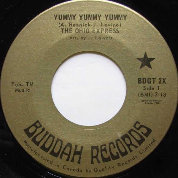 

7-дюймовая пластинка OHIO EXPRESS Yummy Yummy Yummy BDGT2X BUDDAH RECORDS 1968 Канада Рок Б/у