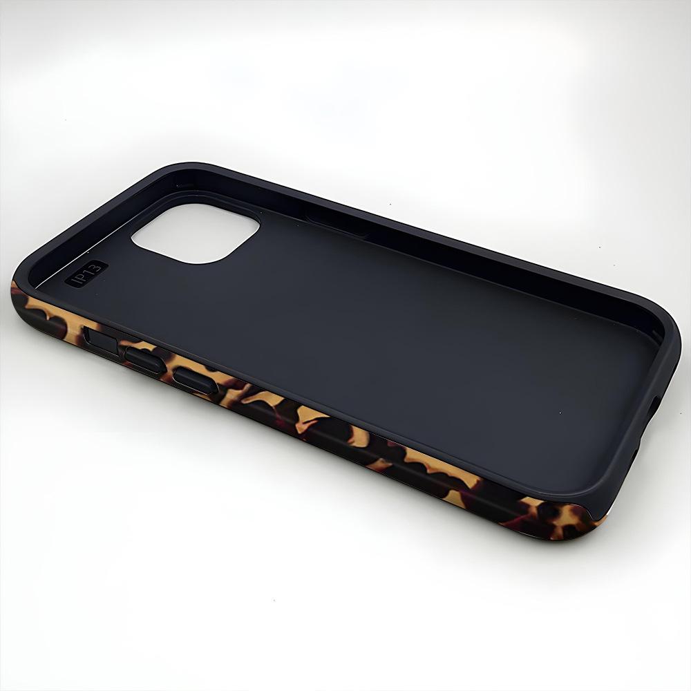 Foreign Trade Retro Brown Leopard Print Iphone16 Mobile Phone Case Apple 17promax Two-in-one Magnetic Film Case 15