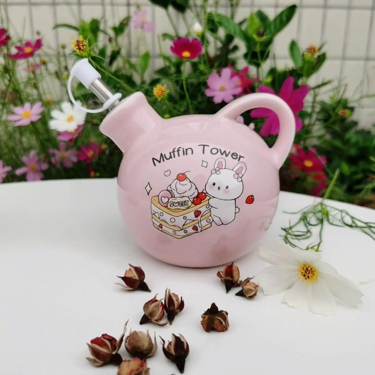 

Кролик керамический горшок для масла, уксусный горшок, флакон для ароматического масла, герметичная портативная бутылка для приправ, 300 мл, симпатичная корейская бутылка для соевого соуса