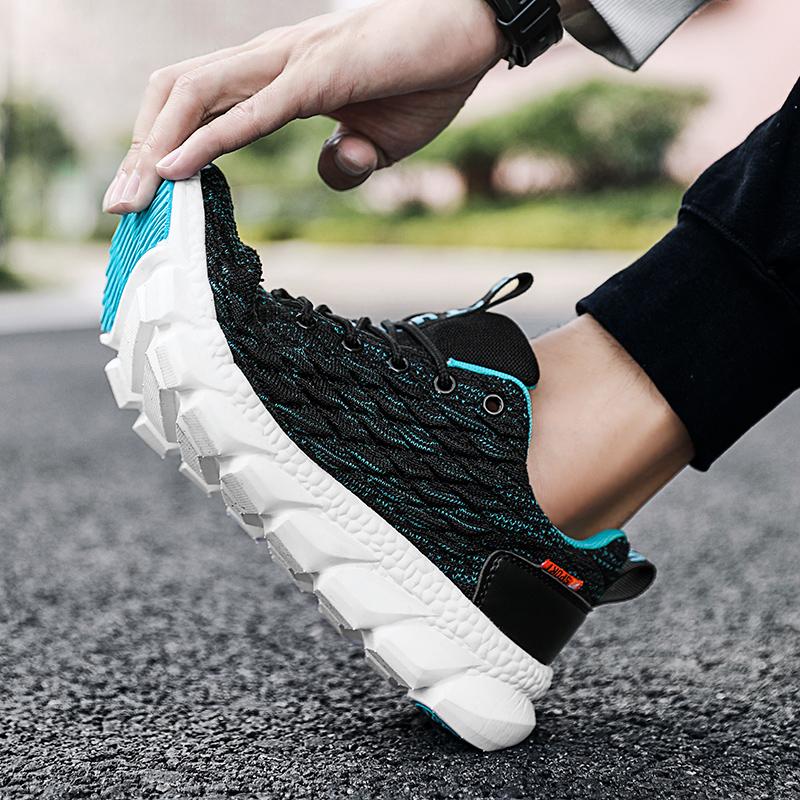 Men's Running Sports Shoes Knitted Sneakers Light Casual Sport Shoes Man Trainer Fitness Tennis Training Shoes Anti-slip