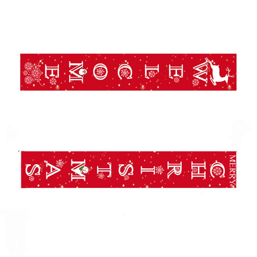 Merry Christmas Banner Flag Door Hanging Porch Sign Party Decor Xmas Ornament