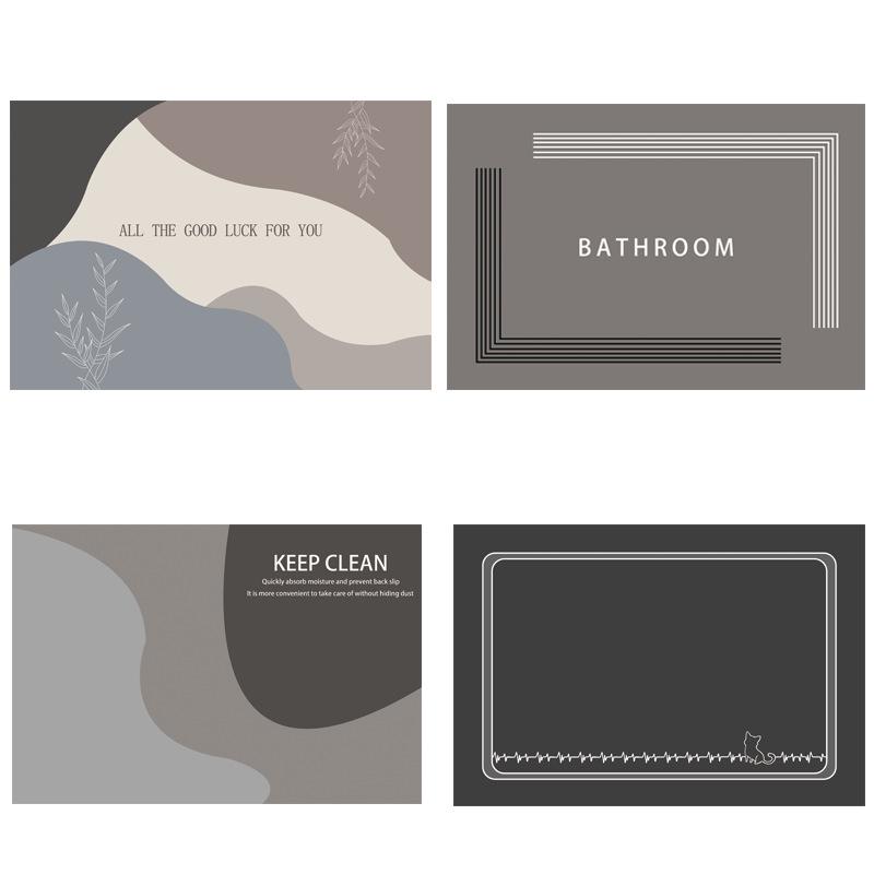 Diatom Mud Bathroom Mat: Soft, Absorbent, Non-Slip, Quick-Drying Custom Foot Mat