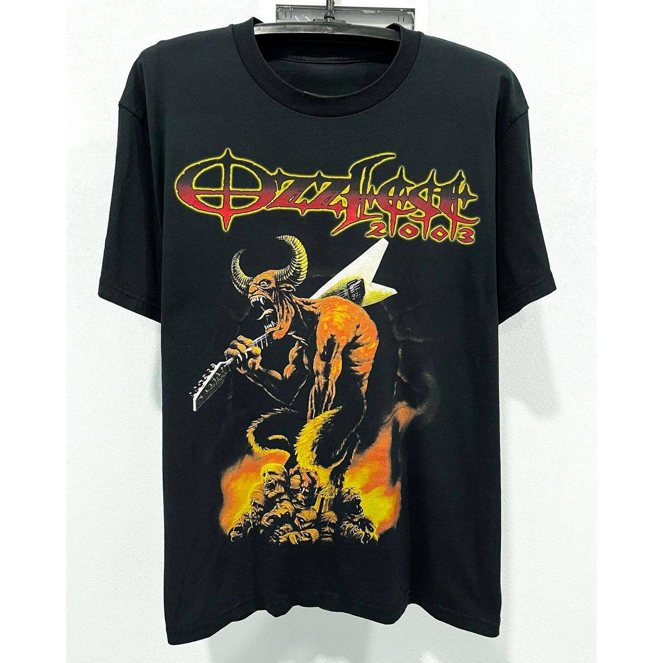 American Vintage Ozzfest 2003  Ozzys Retro Loose Rock Short Sleeve Shirt S