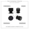 3 Piece Knobs for Drawers – Aluminum Door Knobs, Modern Cabinet Pulls for Kitchen, Office, and Cupboards & Dressers (Black Finish)
