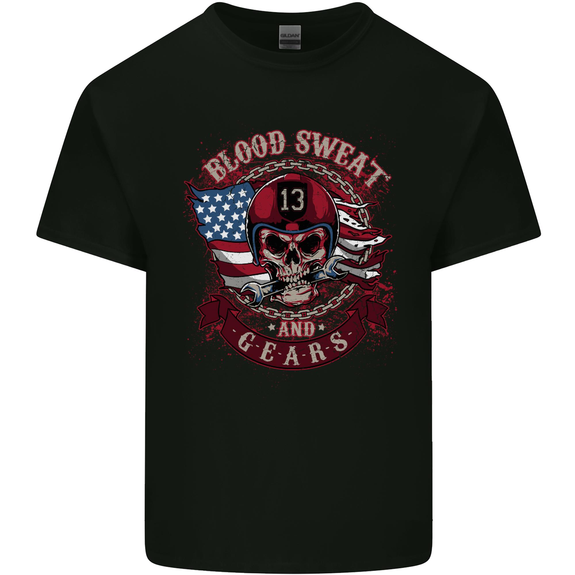 Sweat and Gears Motorcycle Motorbike Biker Unisexs Light Cotton TShirt S