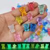 Luminous Cute Animal Mini Ornaments: Turtle, Bear, Rabbit - Handmade Glowing Accessories