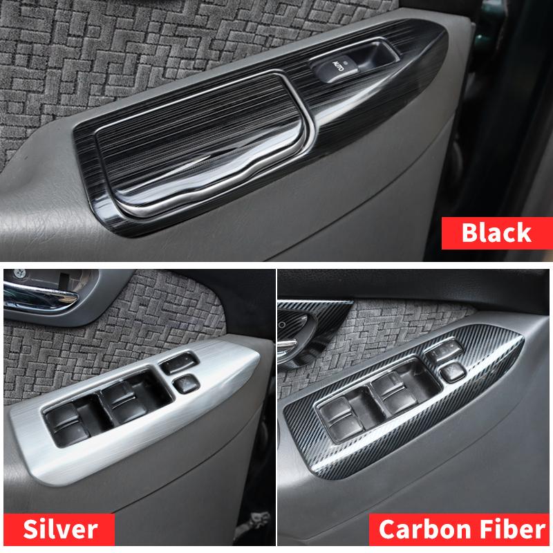 For 2003-2009 Toyota Land Cruiser Prado 120 Modified Glass Control Button Panel Lc120 Door Handle Anti-Scratch FJ120 Accessories