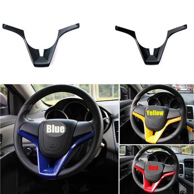 For Chevrolet Cruze Trax Tracker Sonic ONIX AVEO Orlando Car Steering Wheel Trim Cover Chrome Sticker